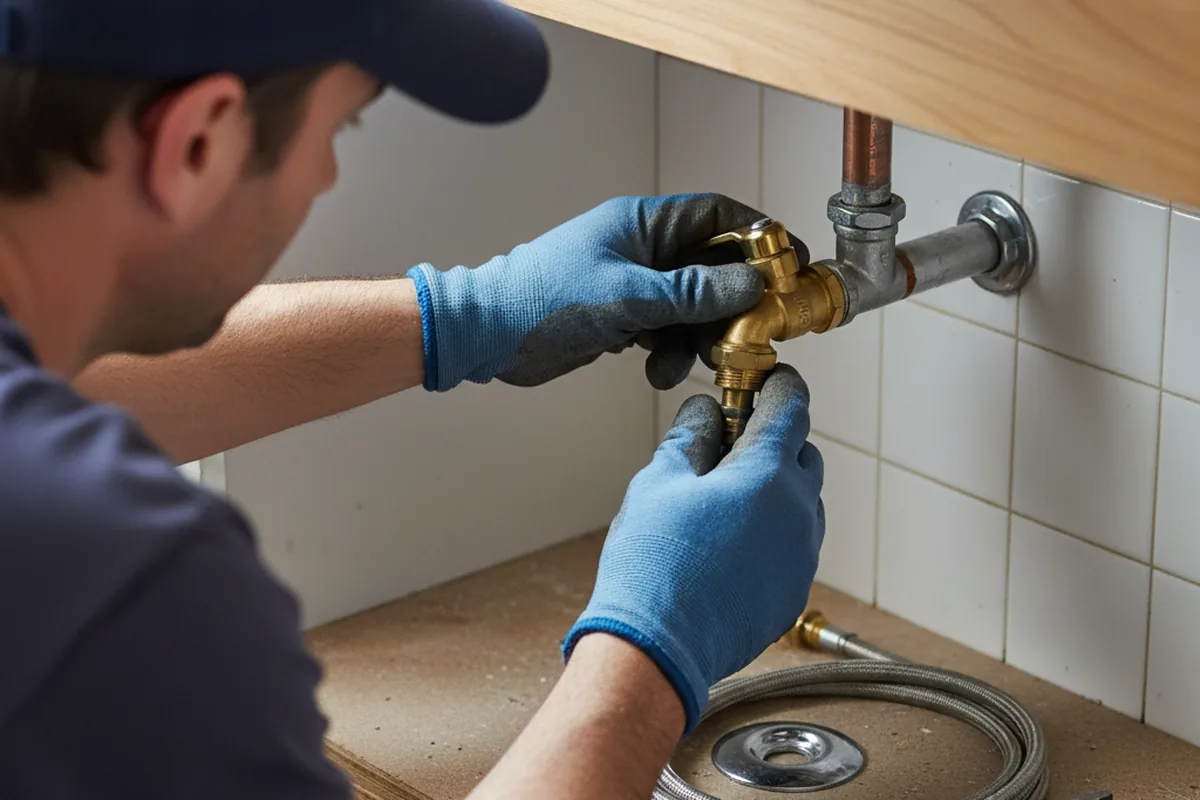Shutoff valve and fitting work during Emergency Plumbing in Covington